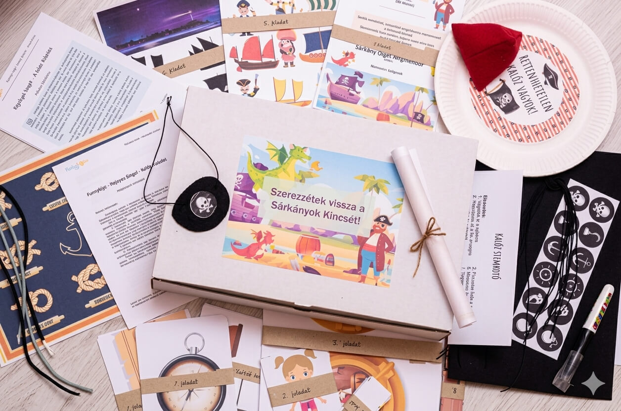 Kalóz doboz tartalma