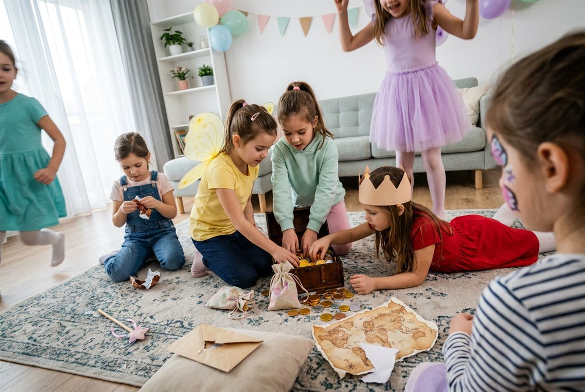 tündéres kincskereső játék csajos szülinapra